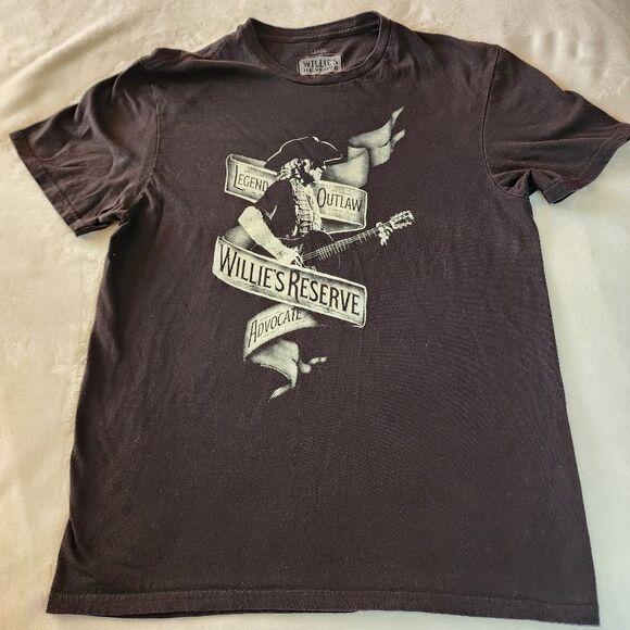 Willies Reserve Legend Outlaw Advocate Black Tshirt With Graphics Size Large - Picture 1 of 5